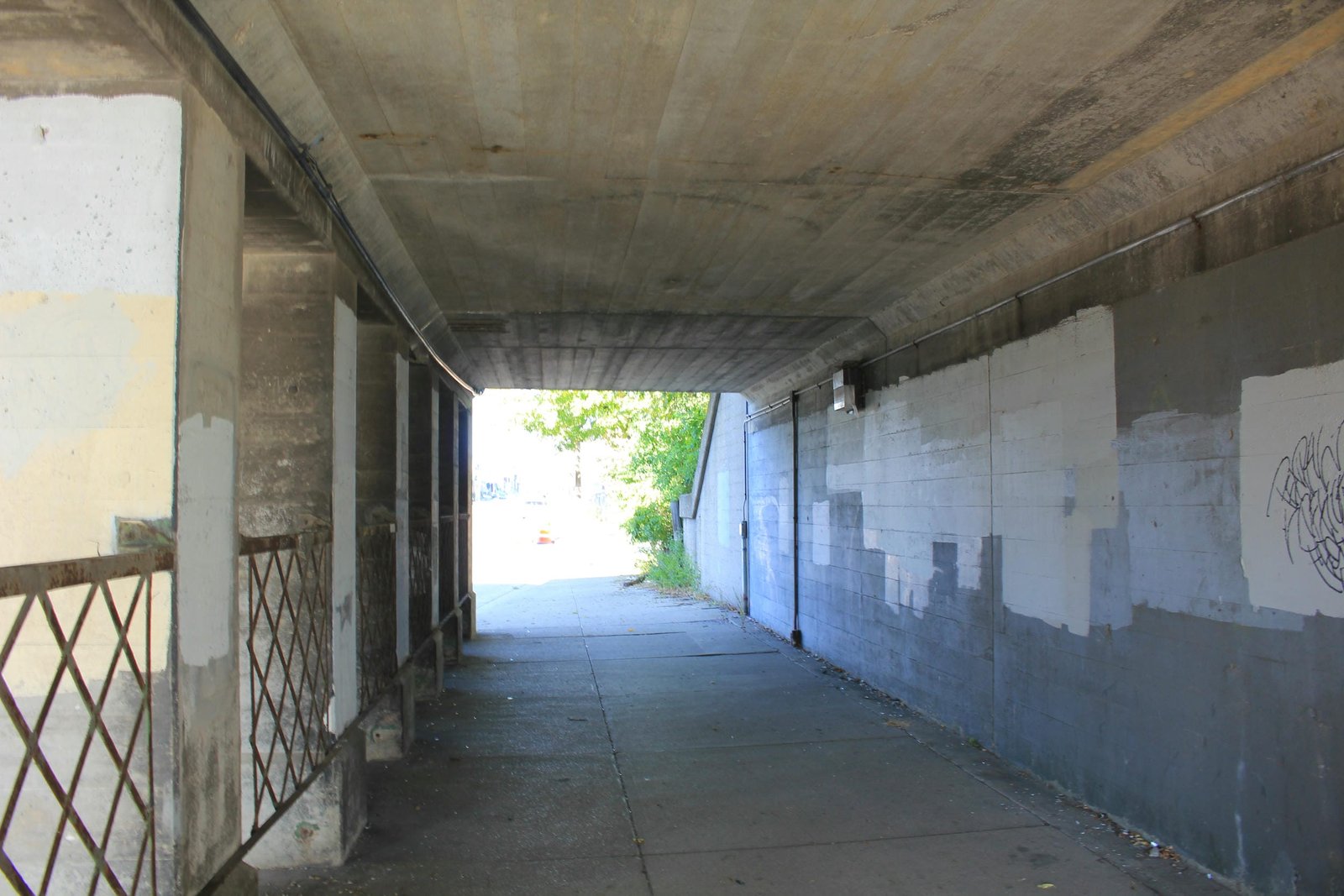 Under bridge